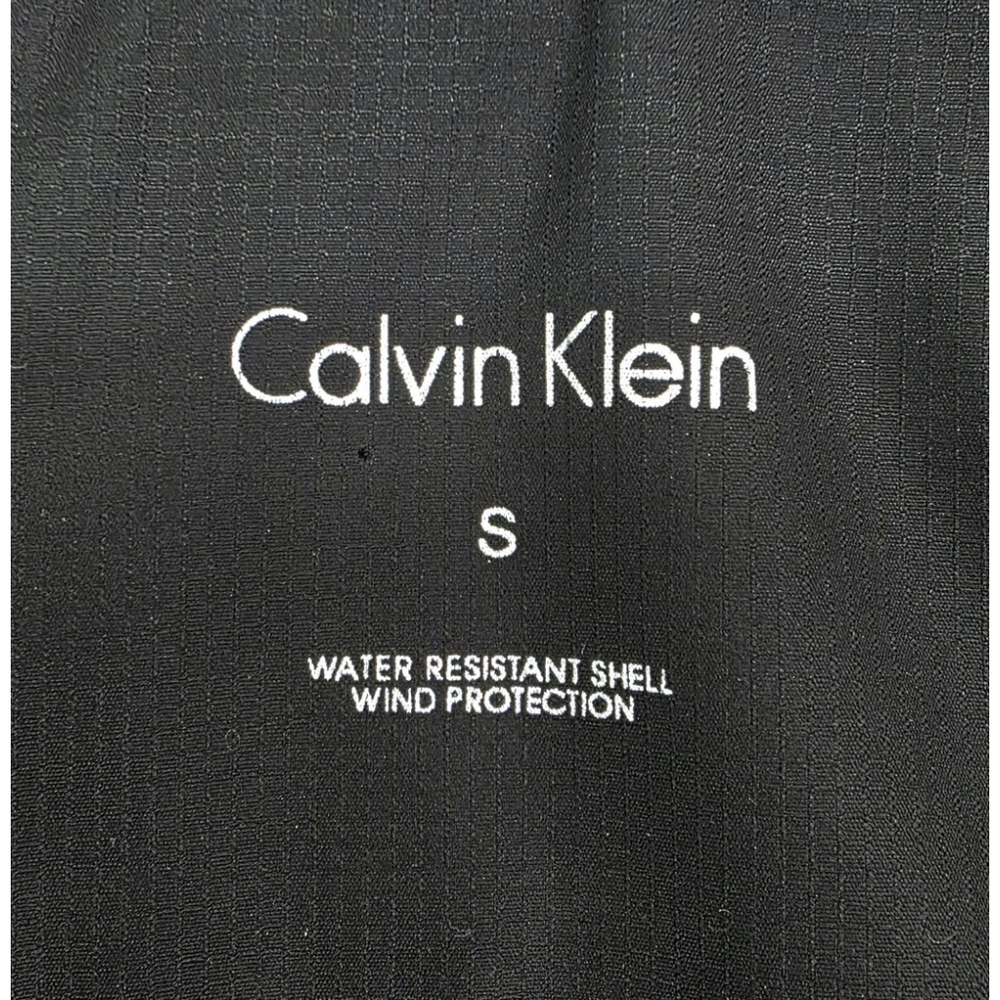 Calvin Klein Bomber Jacket Mens Small Black Water Resistant Windbreaker Ripstop - Picture 8 of 16